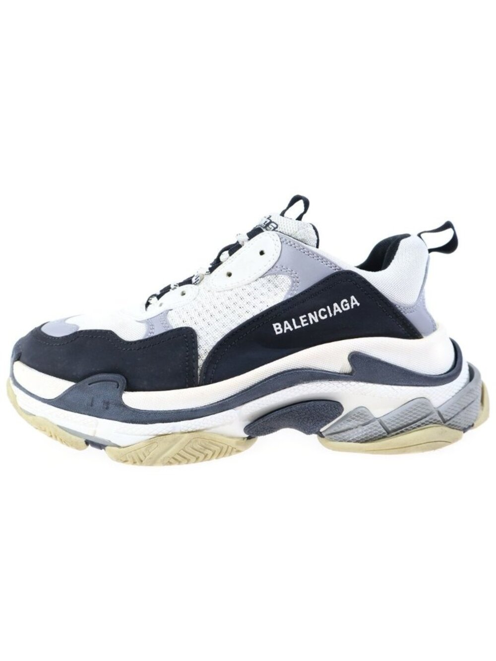Balenciaga Triple S Low-Top Sneakers White Black
